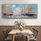 The Sea, Port in Amsterdam, 1874 - Floater Framed Canvas Print