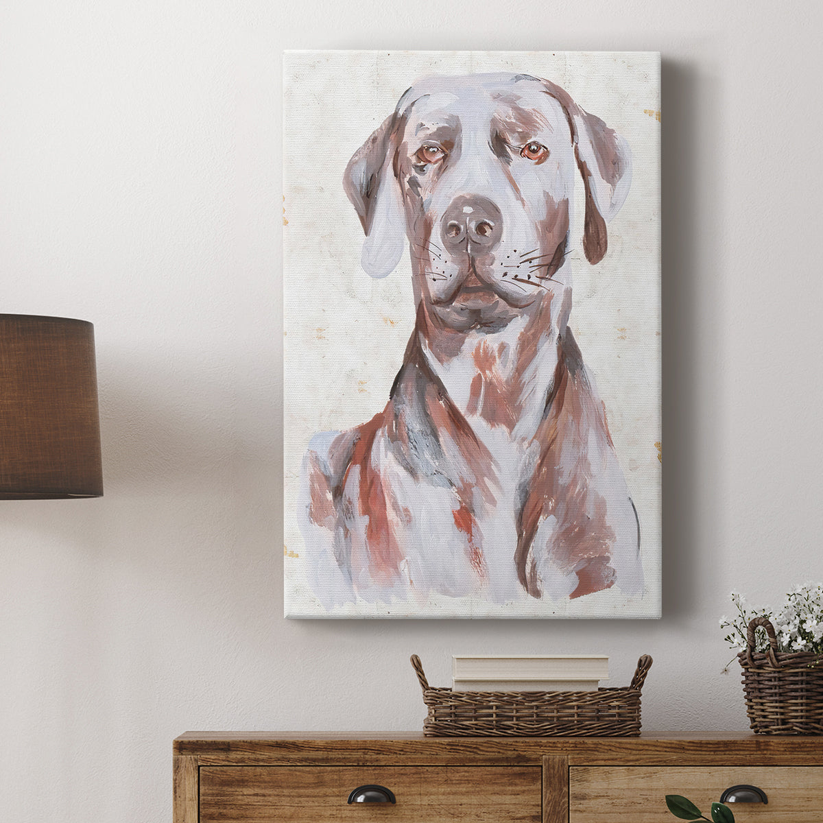 Sitting Dog I - Canvas Art Print