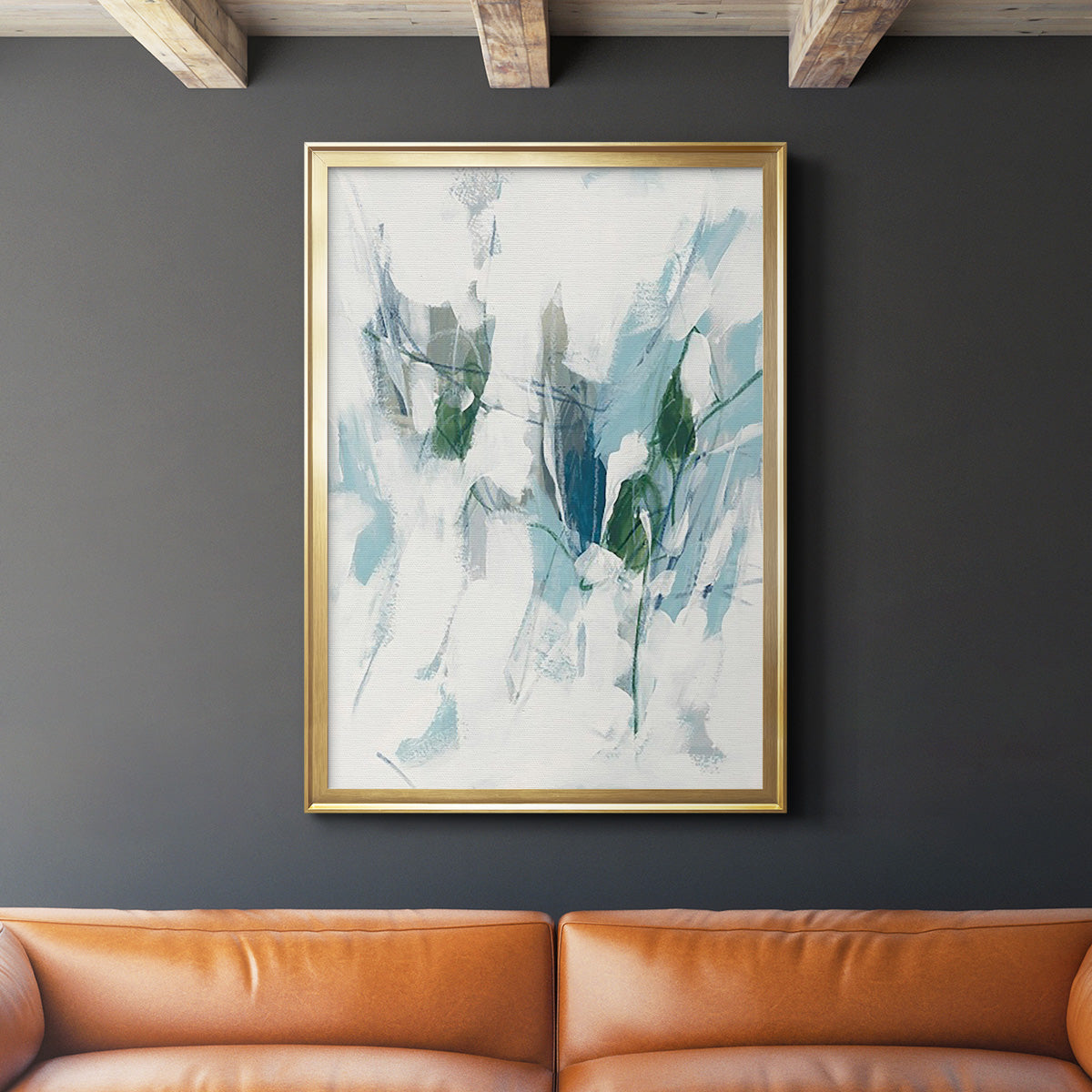 Ice Cavern I - Modern Framed Canvas Print