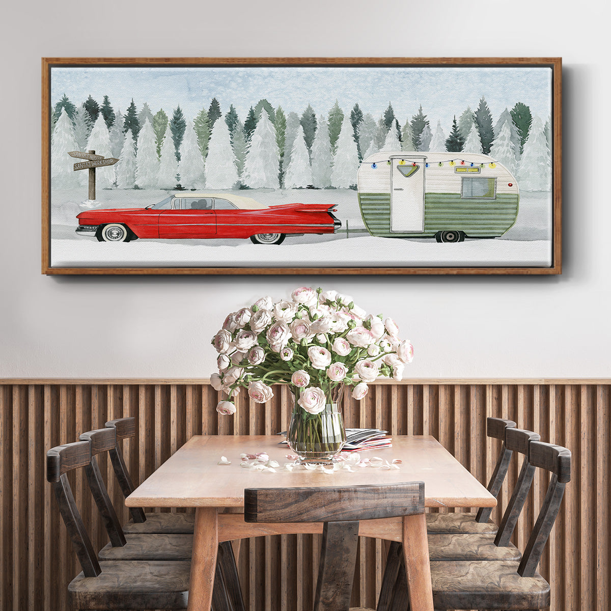 Holiday Roadtrip I - Floater Framed Canvas Print