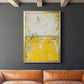 Yellow Bound - Modern Framed Canvas Print