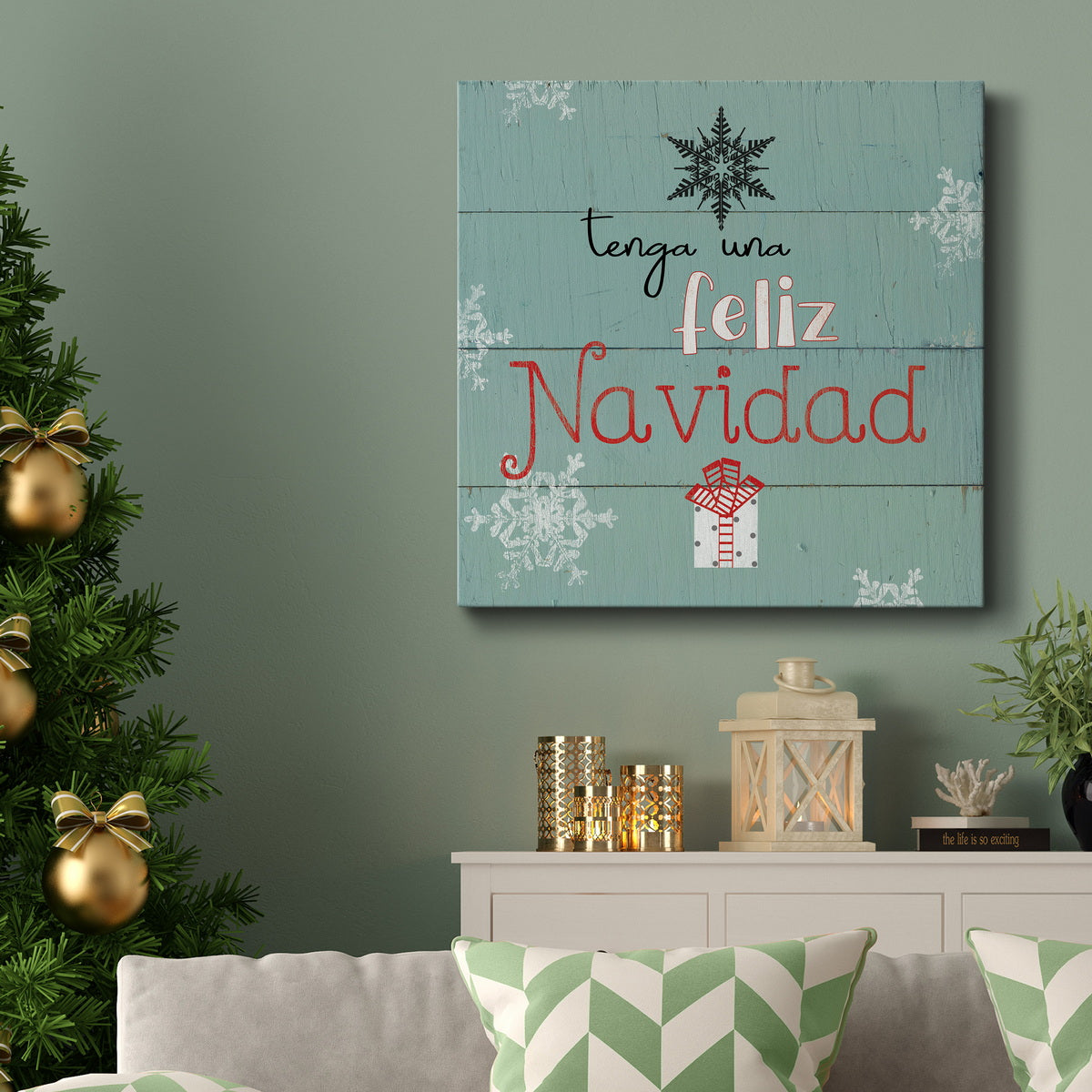 Feliz Navidad-Premium Gallery Wrapped Canvas - Ready to Hang