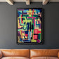 Connected Colors I - Modern Framed Canvas Print