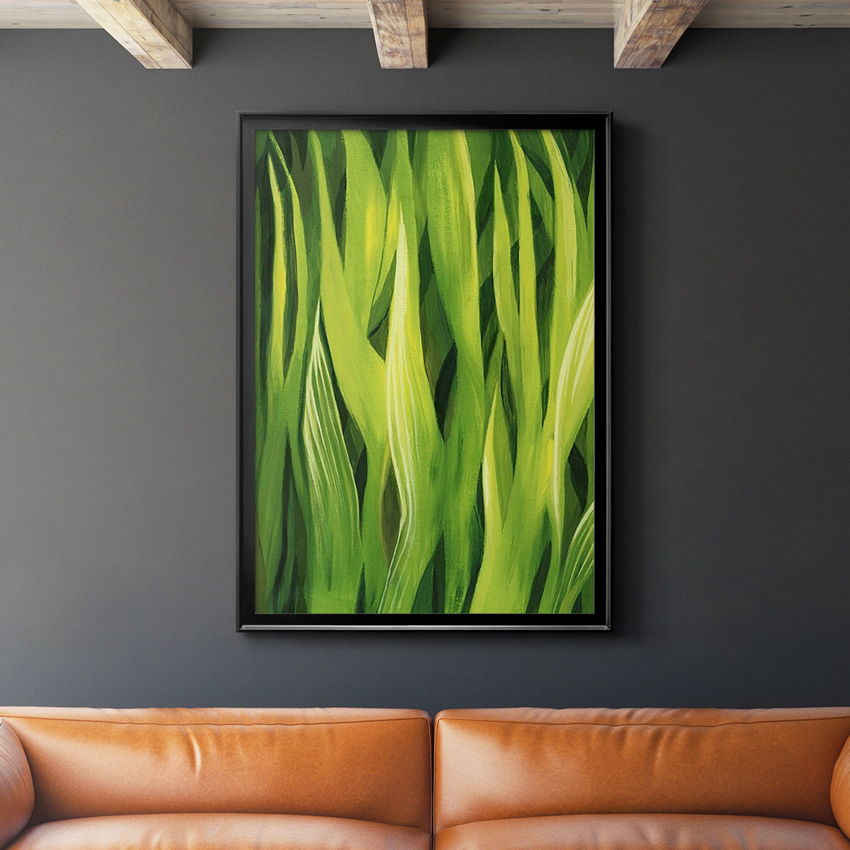 Blades of Grass I - Modern Framed Canvas Print