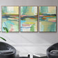 Radiant Horizon I - Framed Premium Gallery Wrapped Canvas L Frame 3 Piece Set - Ready to Hang