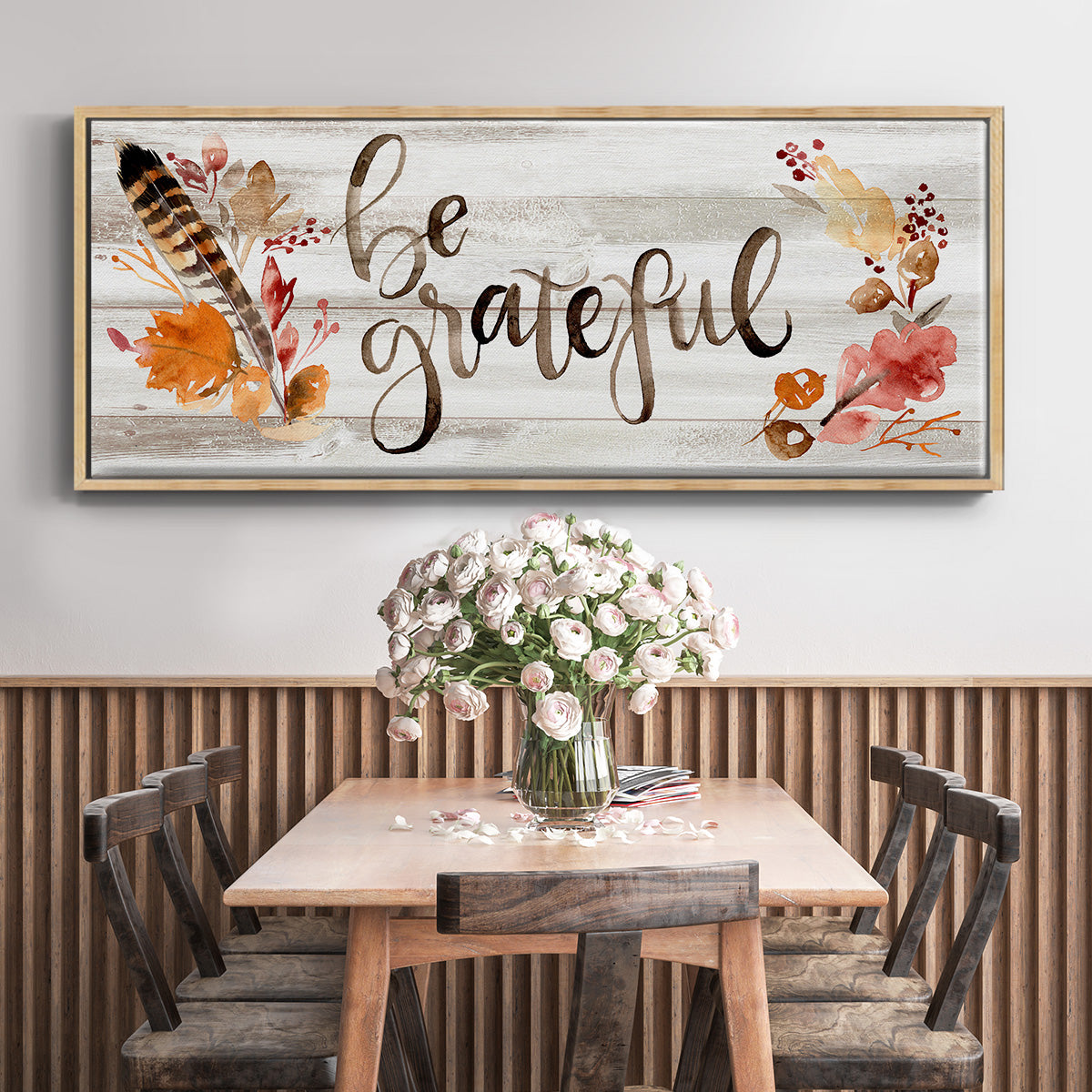 Grateful  - Floater Framed Canvas Print