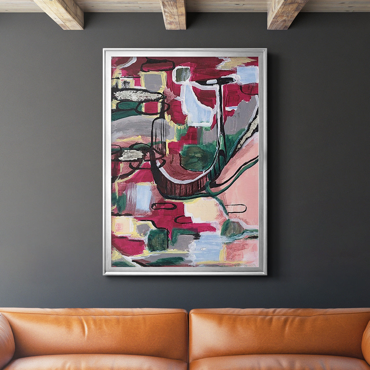 Multiple Wavelengths II - Modern Framed Canvas Print