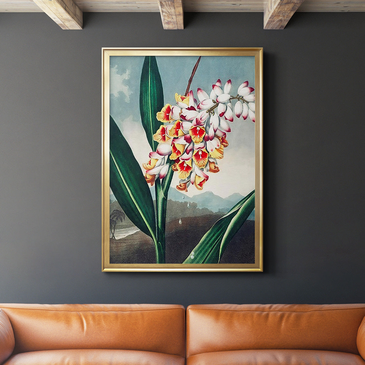 Temple of Flora VII - Modern Framed Canvas Print