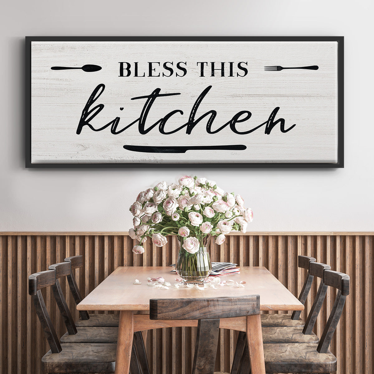 Bless this Kitchen - Floater Framed Canvas Print