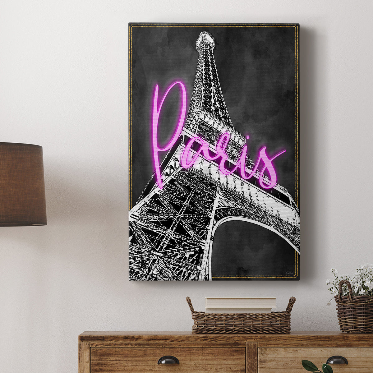 Neon Nights In Paris - Canvas Art Print