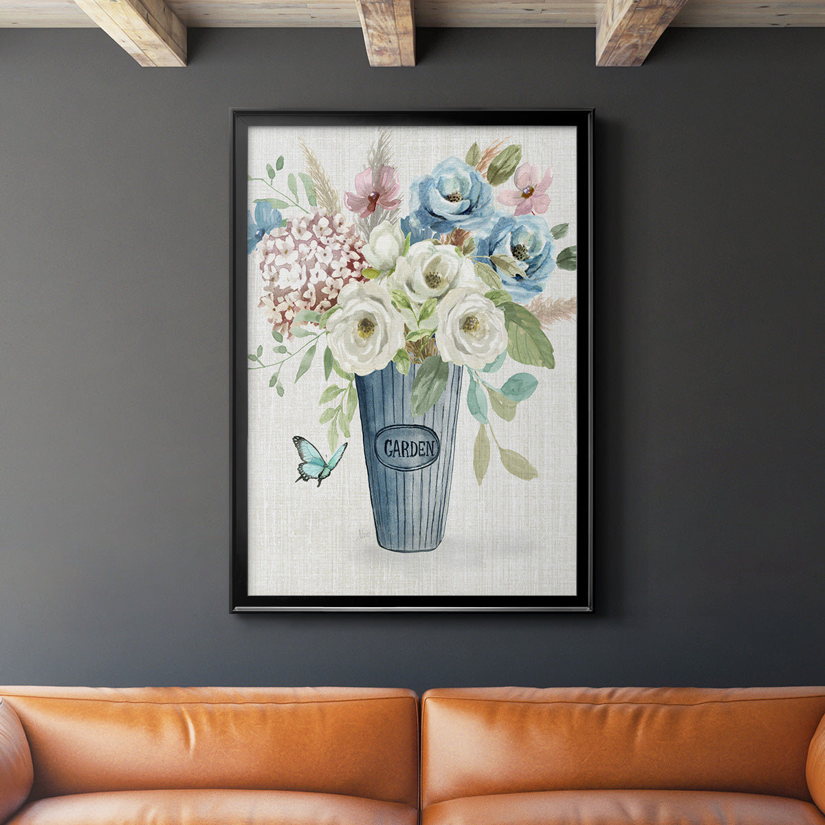 Garden Bouquet - Modern Framed Canvas Print