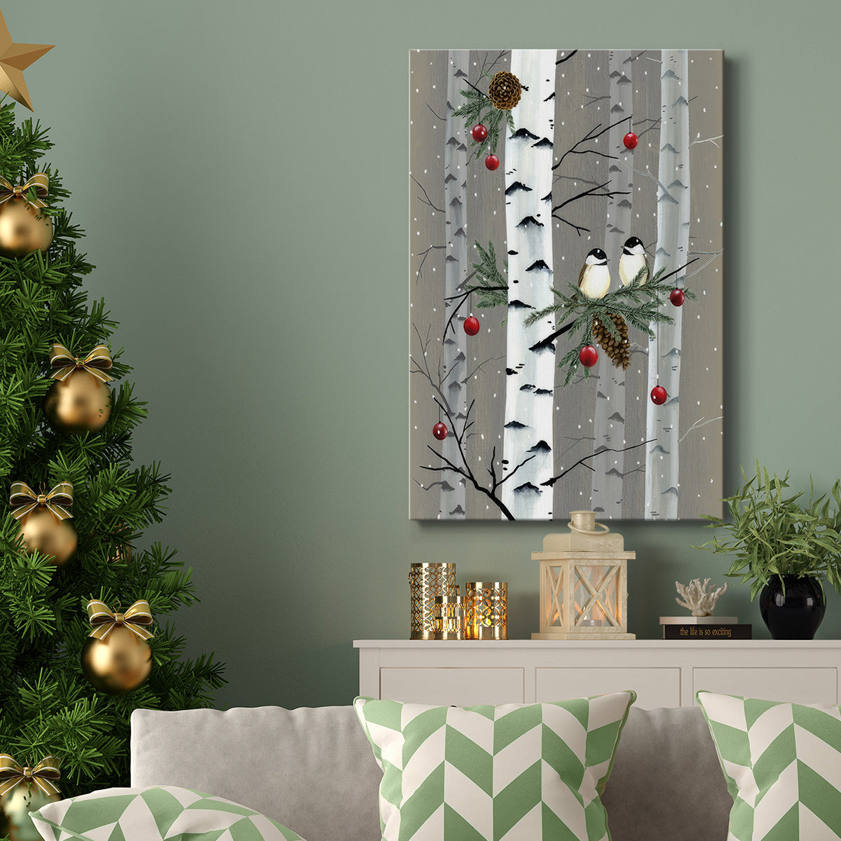 Birch Birds I - Gallery Wrapped Canvas