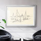 Coastal Contour Sketch II - Modern Framed Art Print