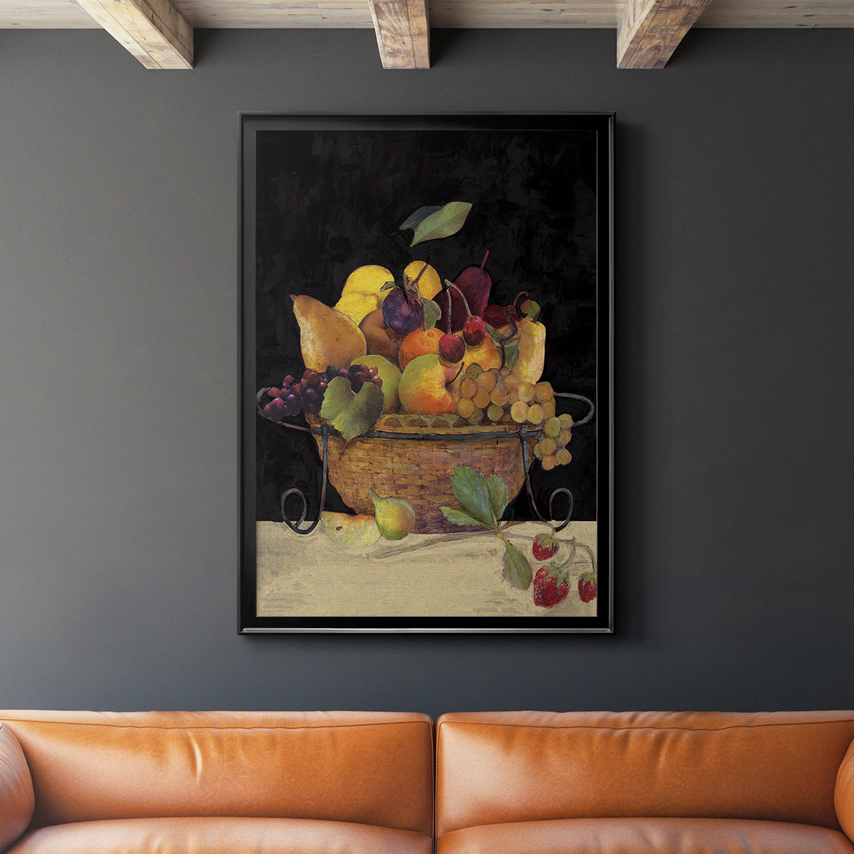 Fruit Basket II Revisit - Modern Framed Canvas Print