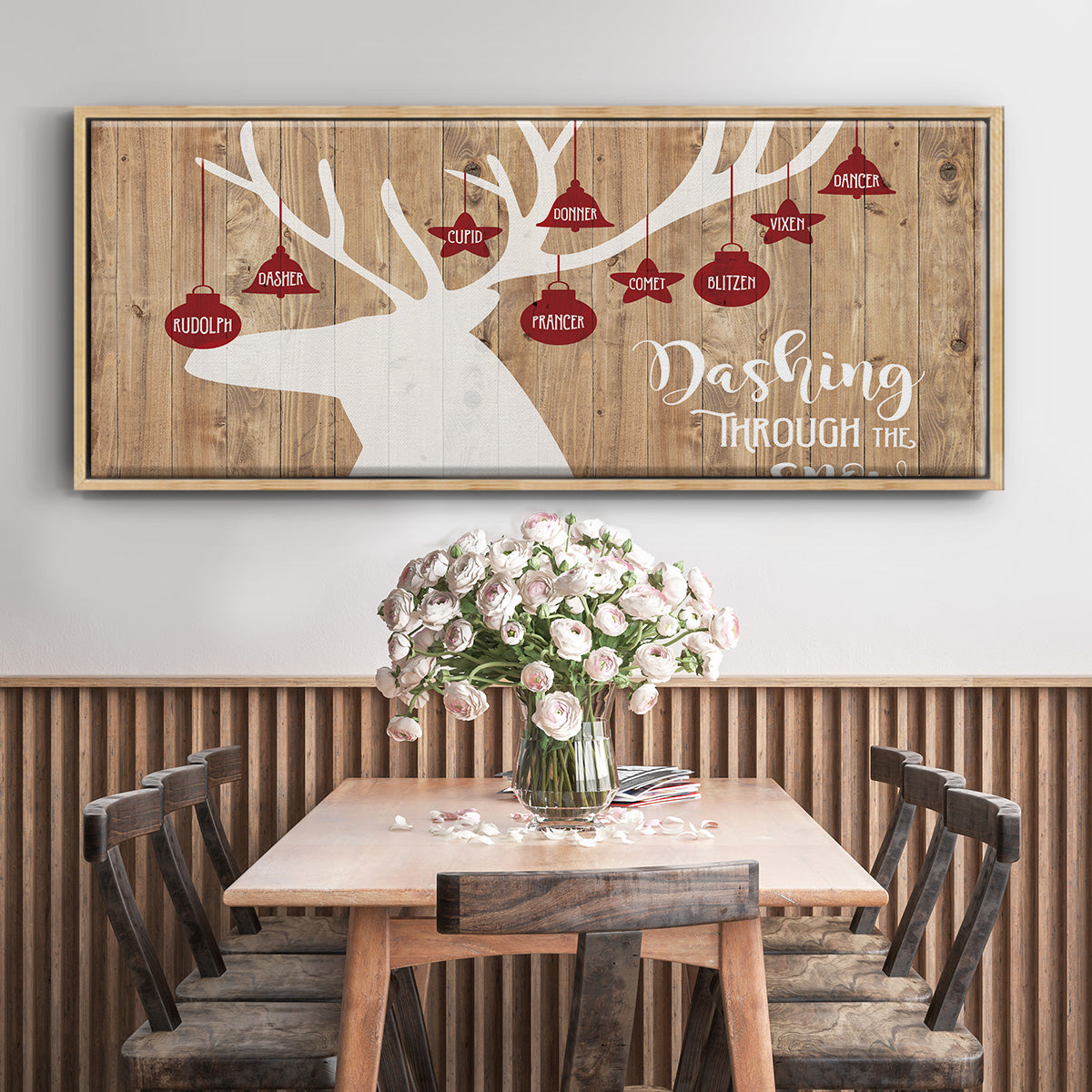 Dashing Through The Snow - Floater Framed Canvas Print
