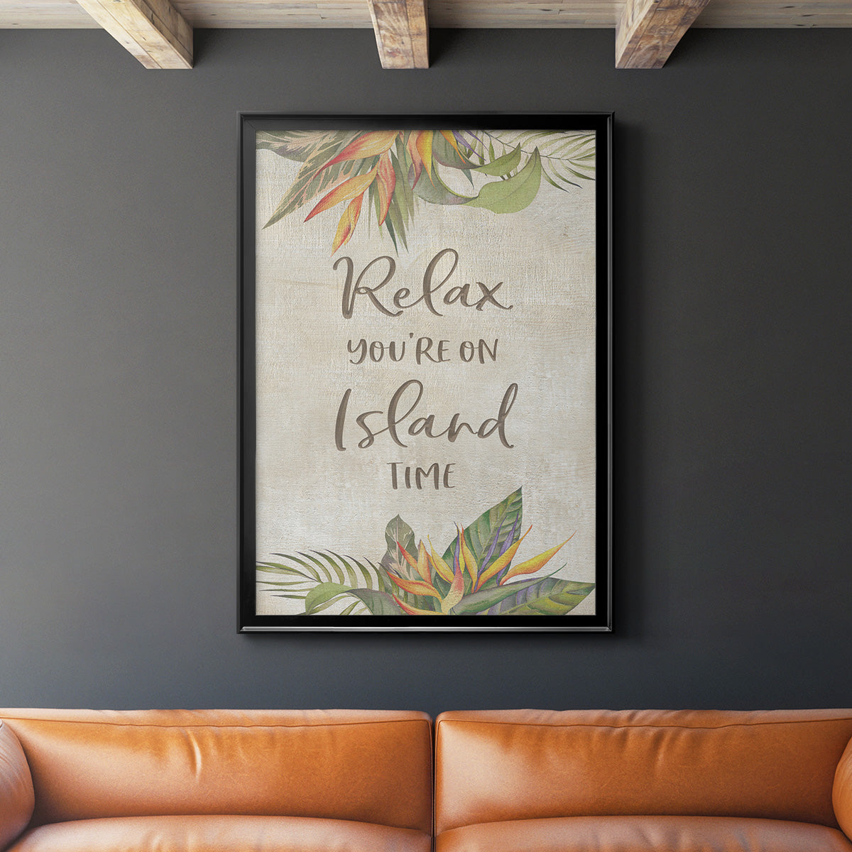 You're On Island Time - Modern Framed Canvas Print