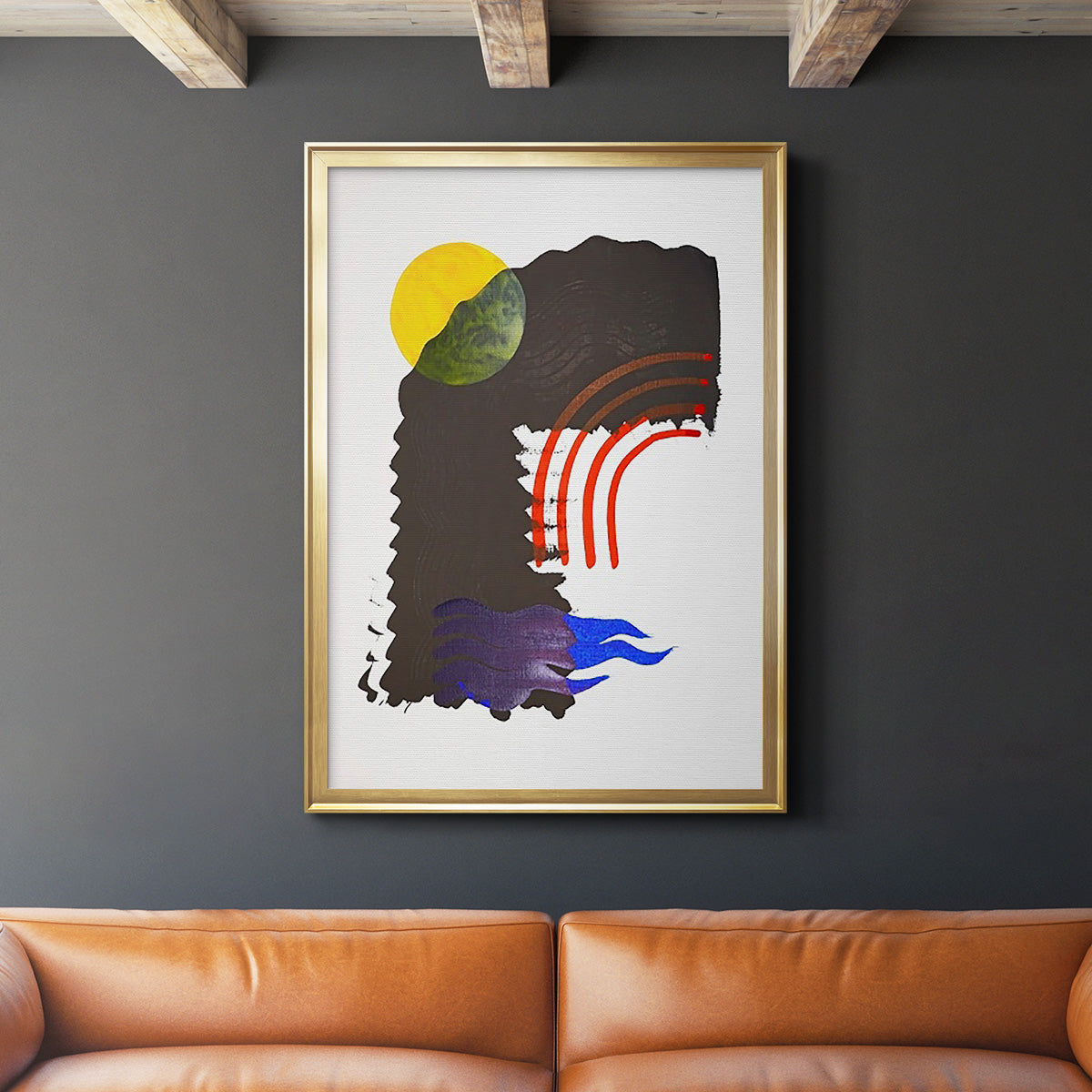 Shifting IV - Modern Framed Canvas Print