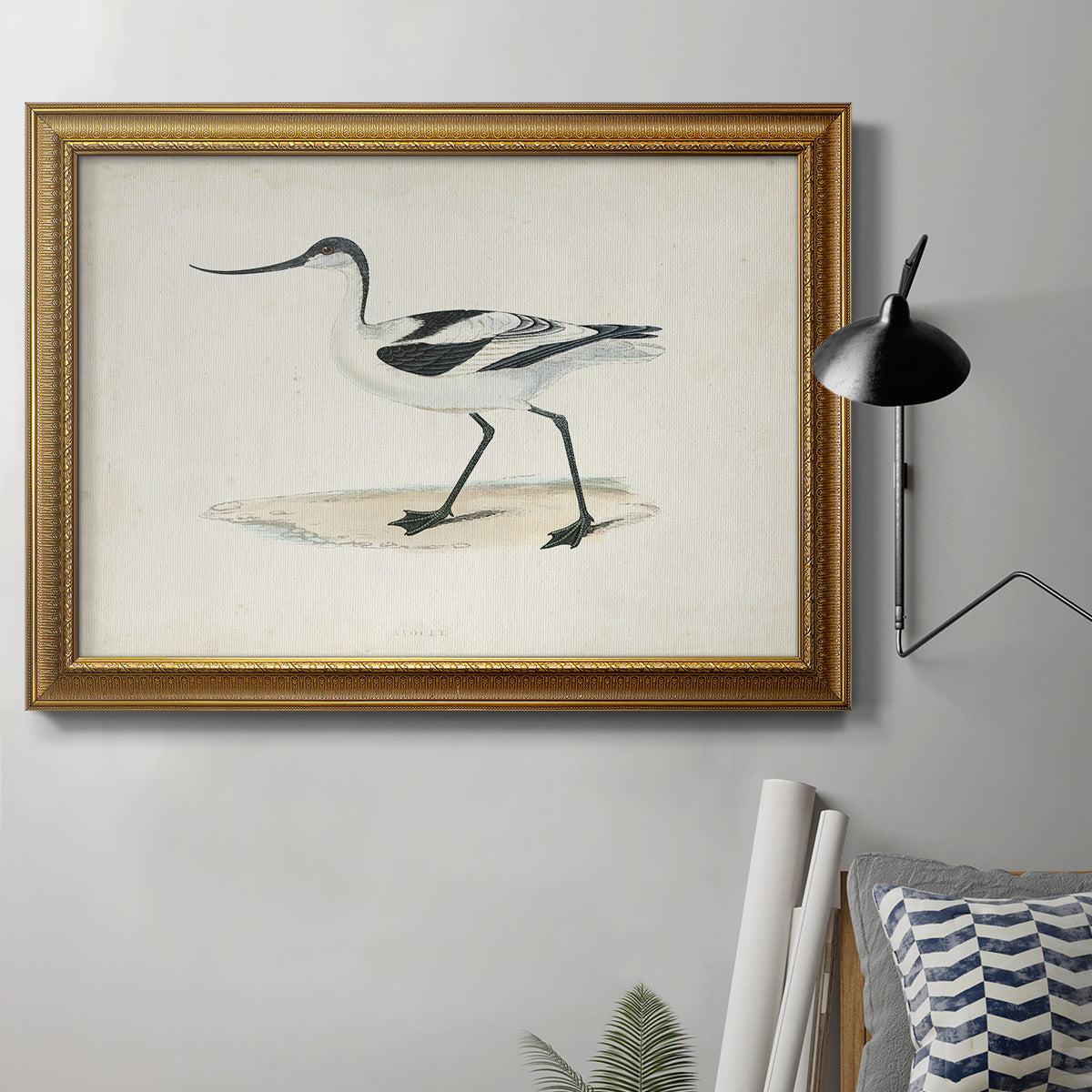 Morris Sandpipers IV Premium Framed Canvas- Ready to Hang