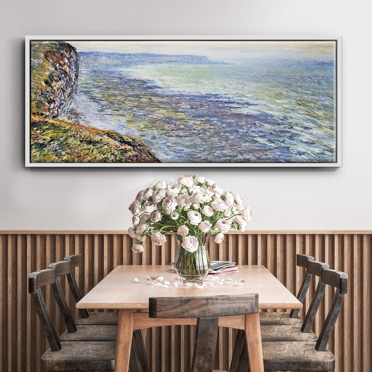 Seascape Near Fecamp, 1881 - Floater Framed Canvas Print