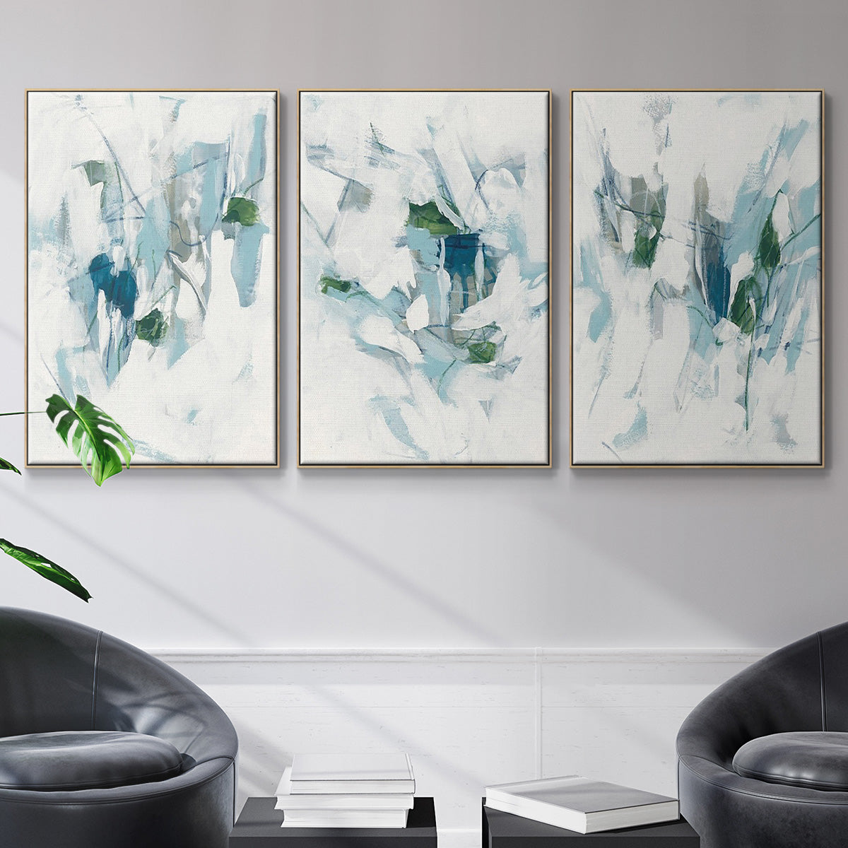 Ice Cavern I - Floater Framed Canvas Set
