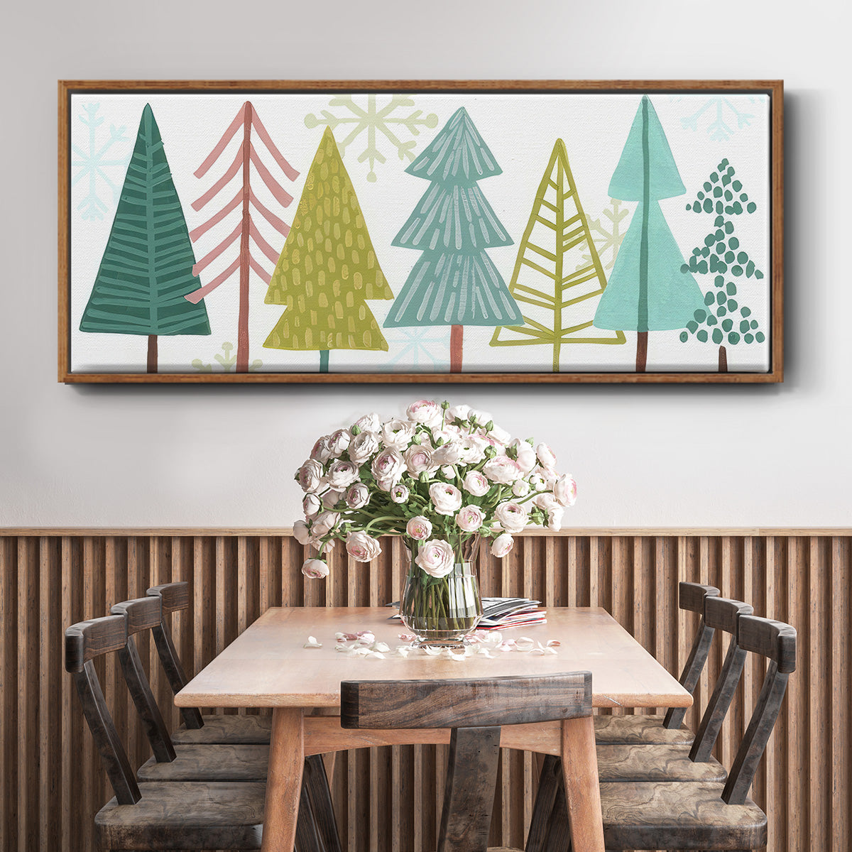 Modern Holiday Collection D - Floater Framed Canvas Print