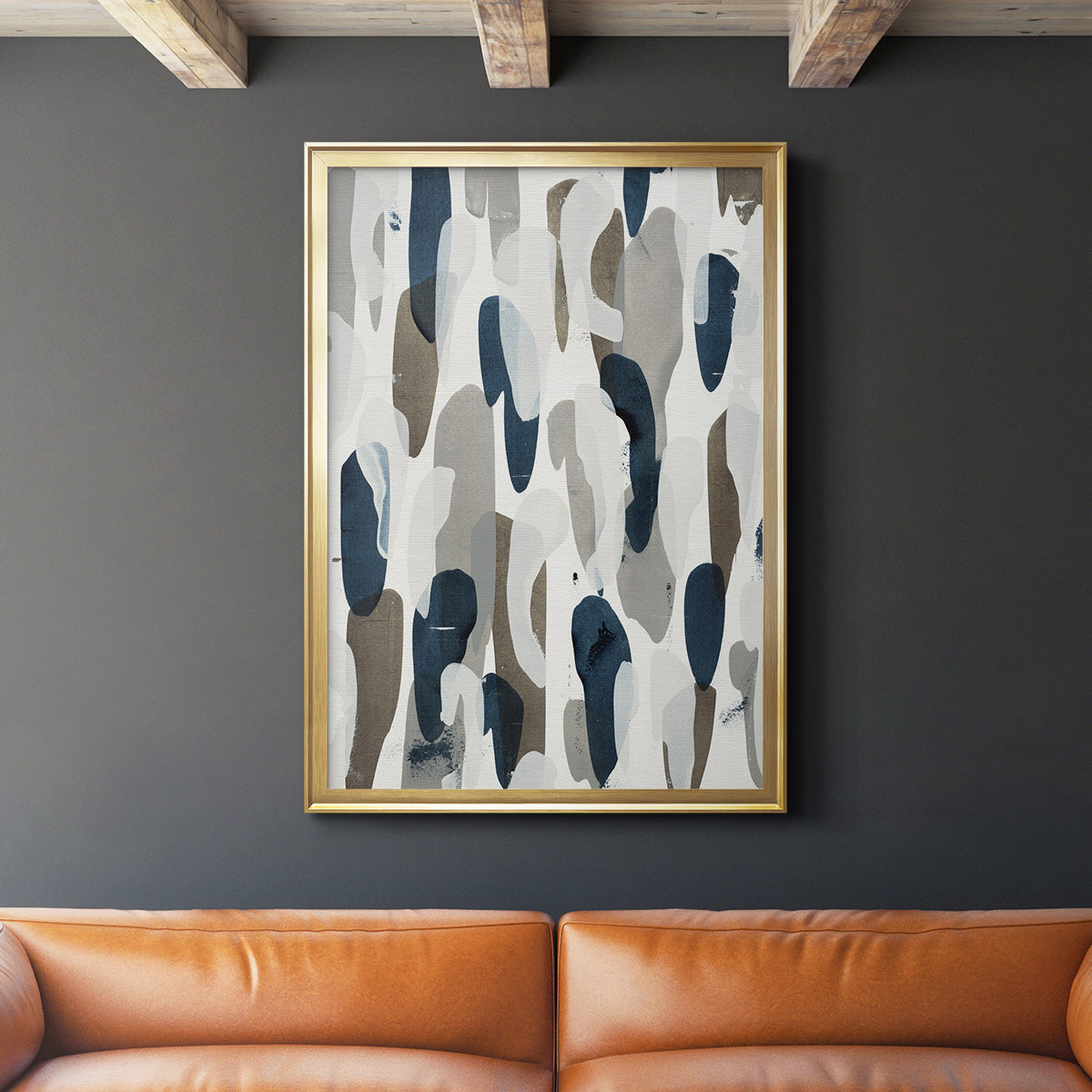 River's Run - Modern Framed Canvas Print