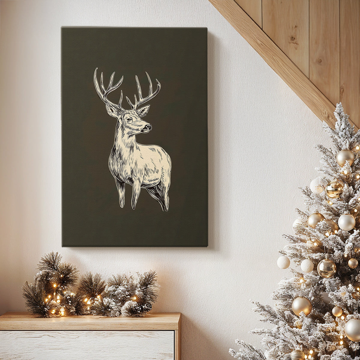 Chalk Blessing of Mistletoe - Canvas Art Print