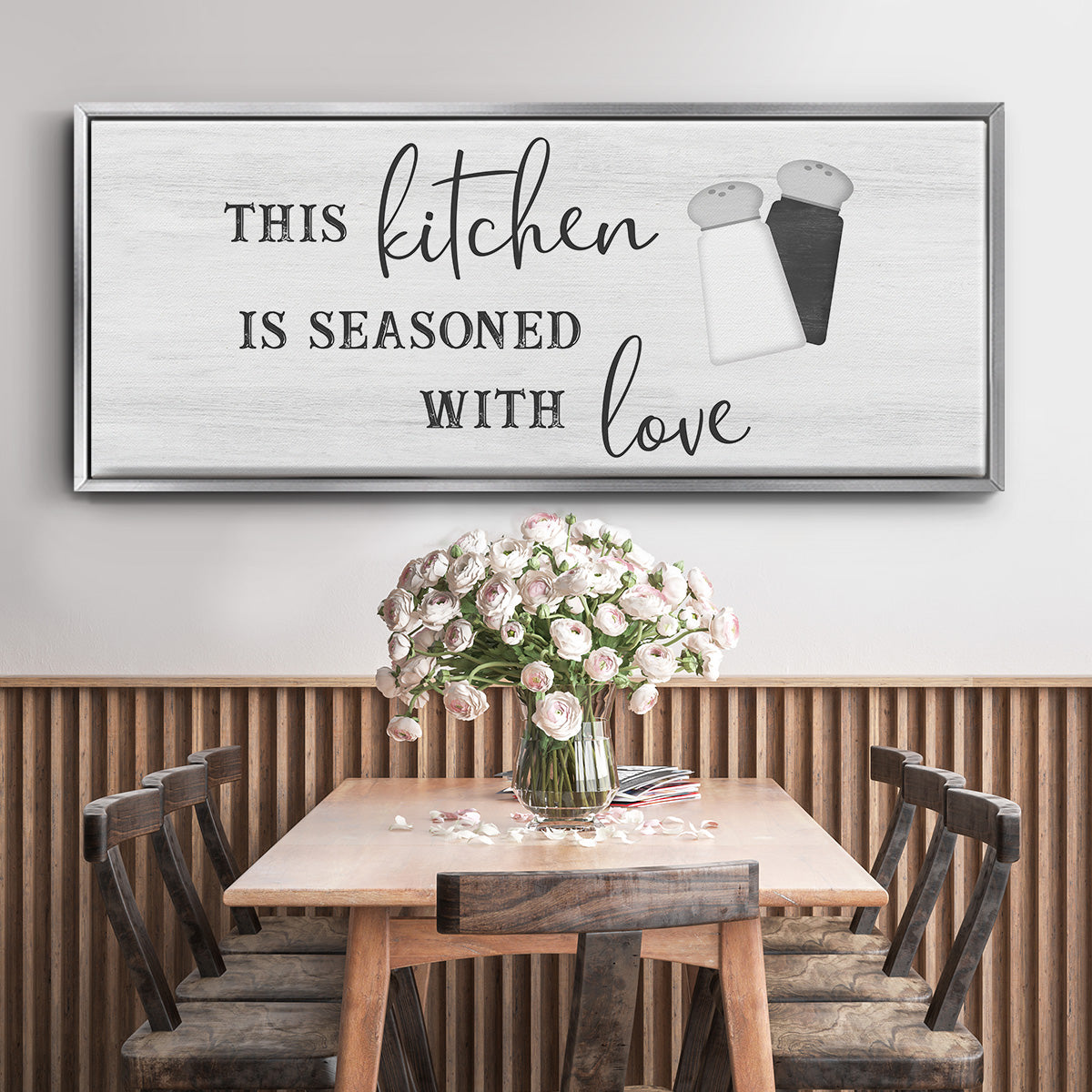 Seasoned with Love - Floater Framed Canvas Print