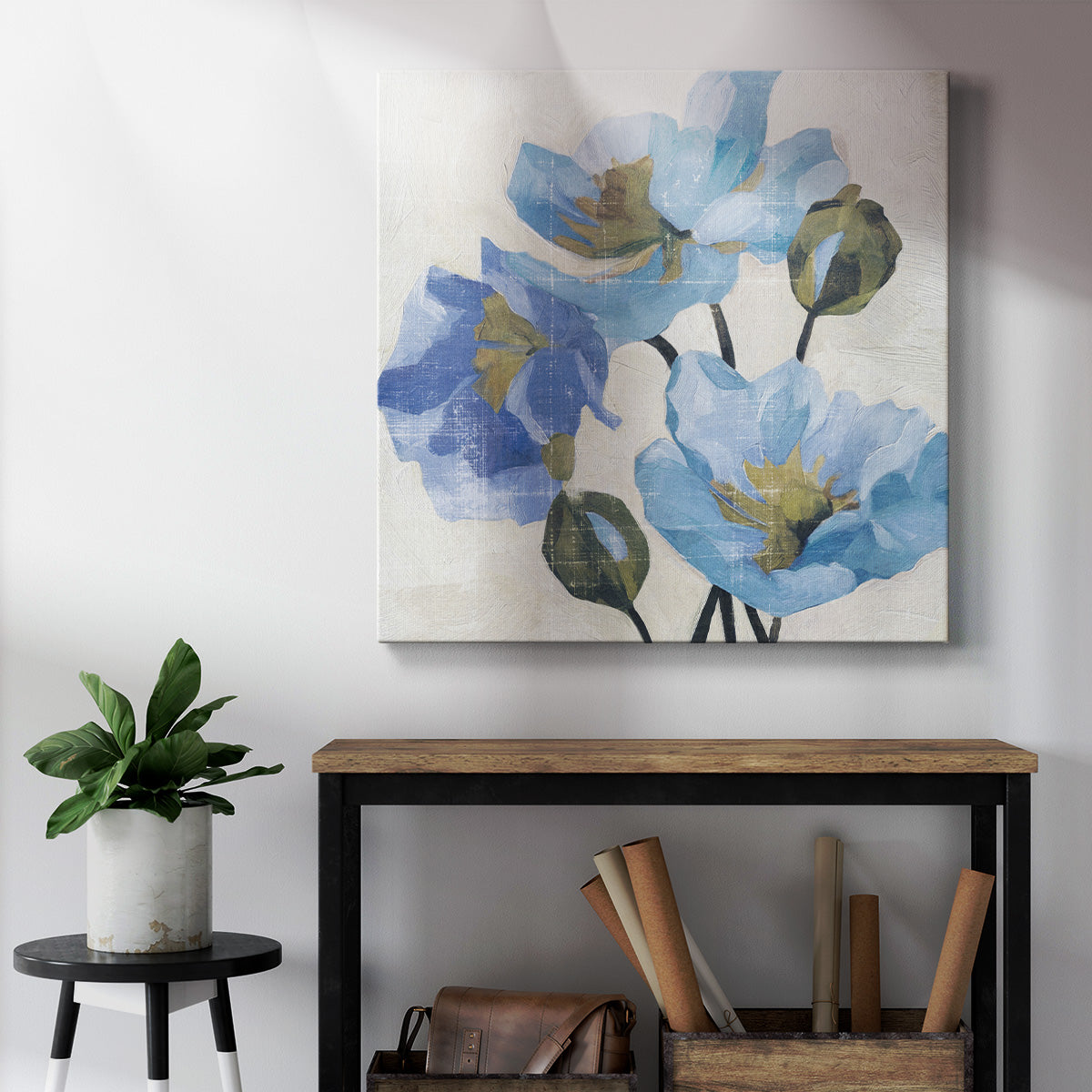 Azure Peony II-Premium Gallery Wrapped Canvas - Ready to Hang