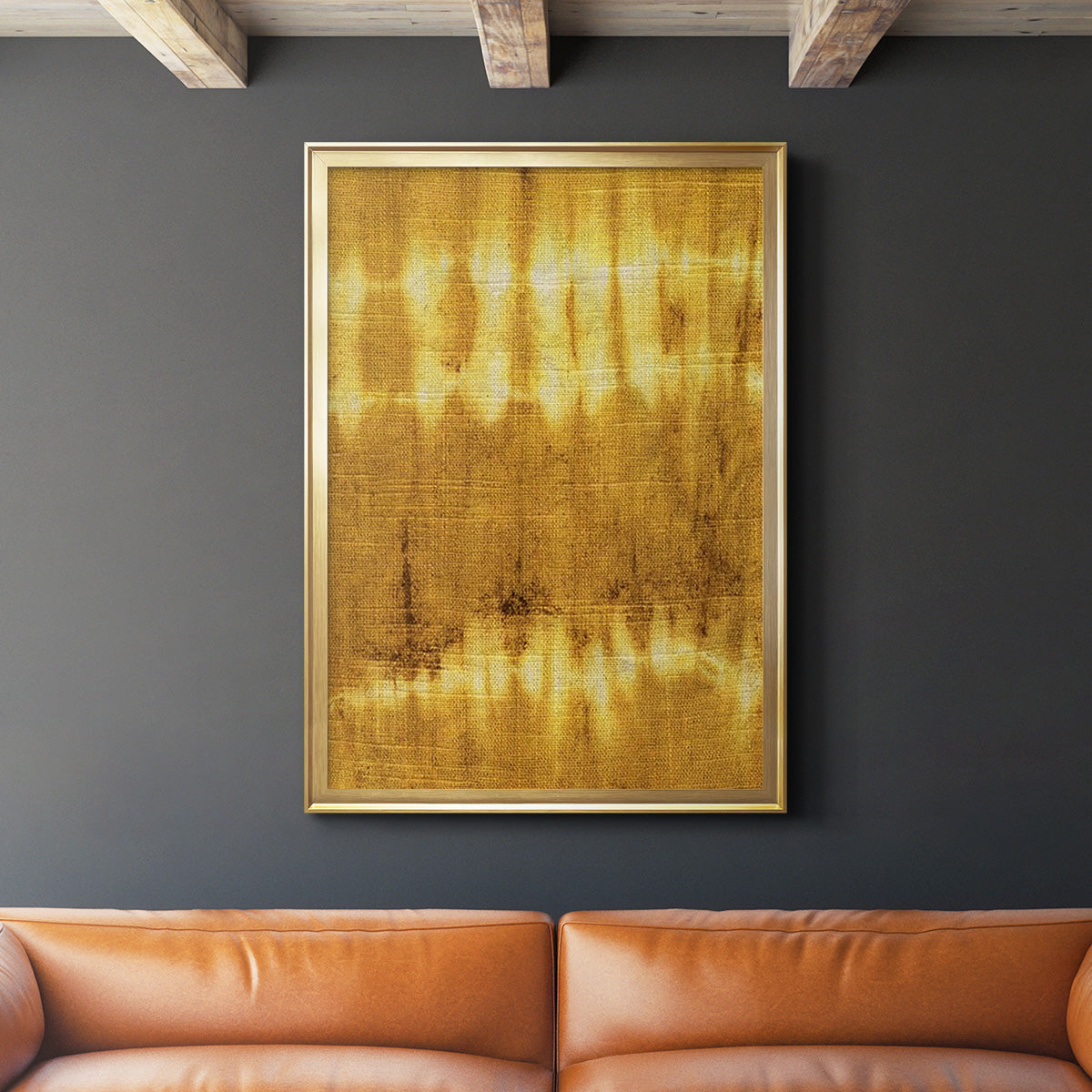 Turmeric Sunrise IV - Modern Framed Canvas Print