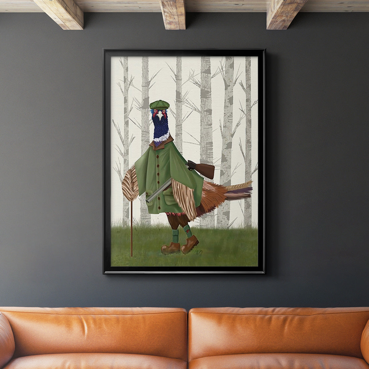 Pheasant Shooting Party 6 - Modern Framed Canvas Print