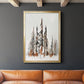 Rustic Evergreens II - Modern Framed Canvas Print