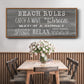 Beach Rules - Floater Framed Canvas Print