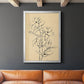 Magnolia Sketch I - Modern Framed Canvas Print