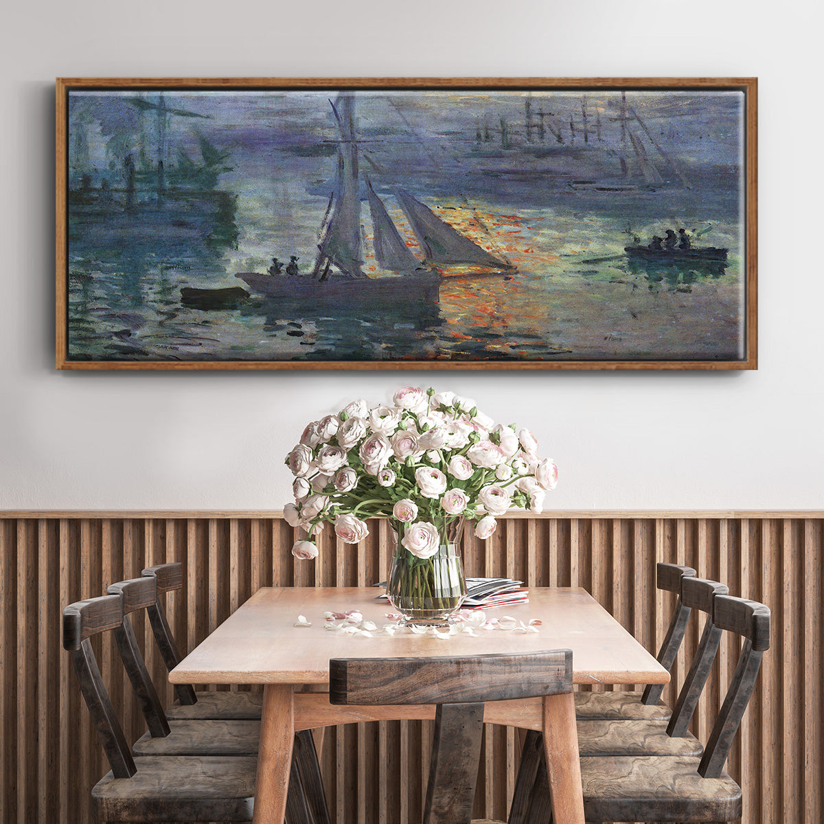 Sunrise at Sea - Floater Framed Canvas Print