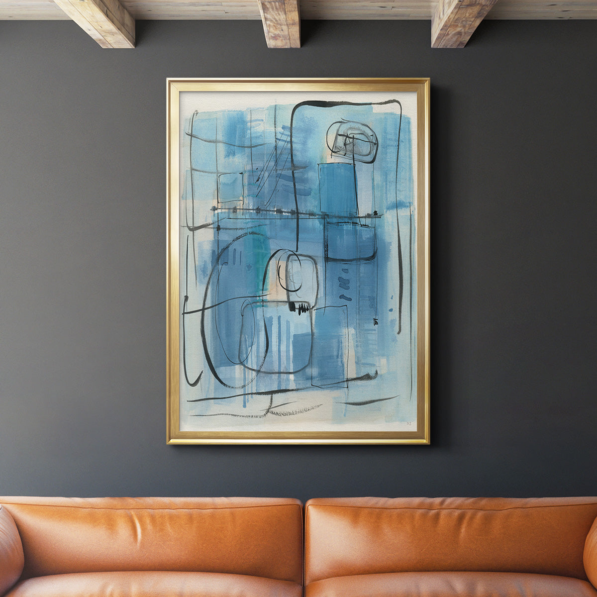 Amalfi Holiday - Modern Framed Canvas Print