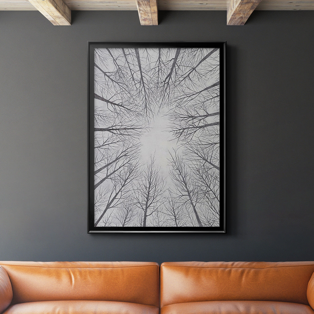 Deciduous Canopy II - Modern Framed Canvas Print