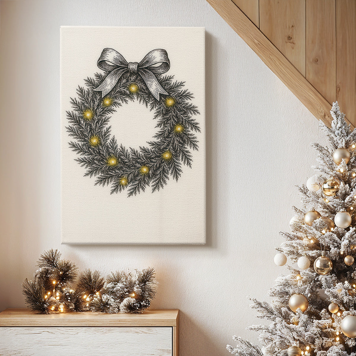 Twilight of Frostlit Pines - Canvas Art Print
