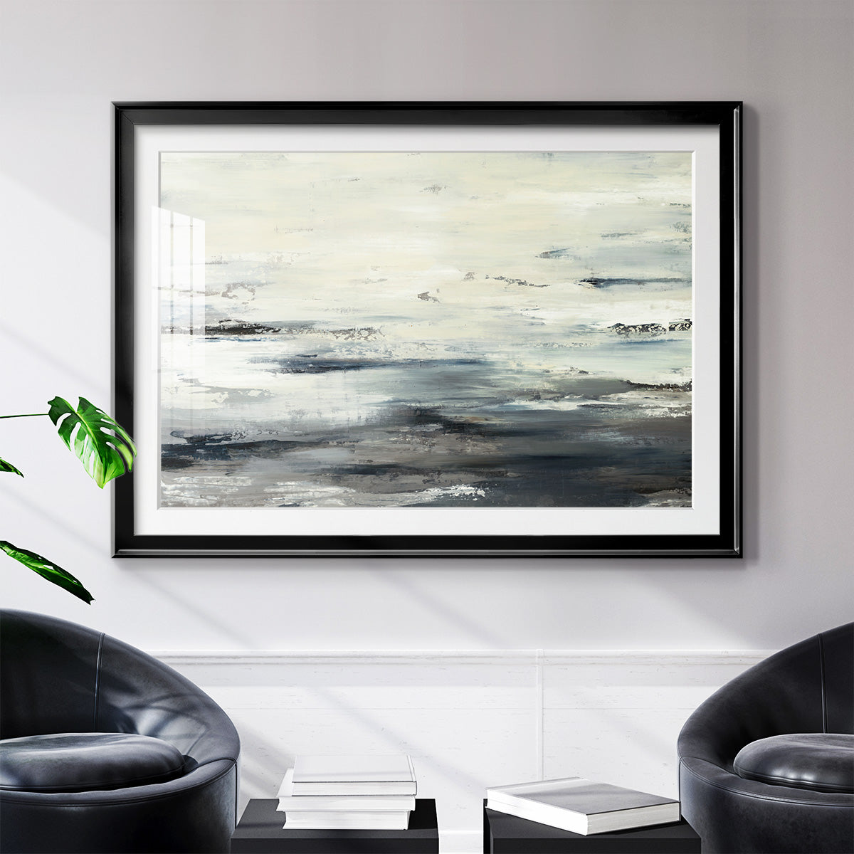 On The Stormy Seas - Modern Framed Art Print