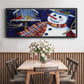 Snow Friends - Floater Framed Canvas Print