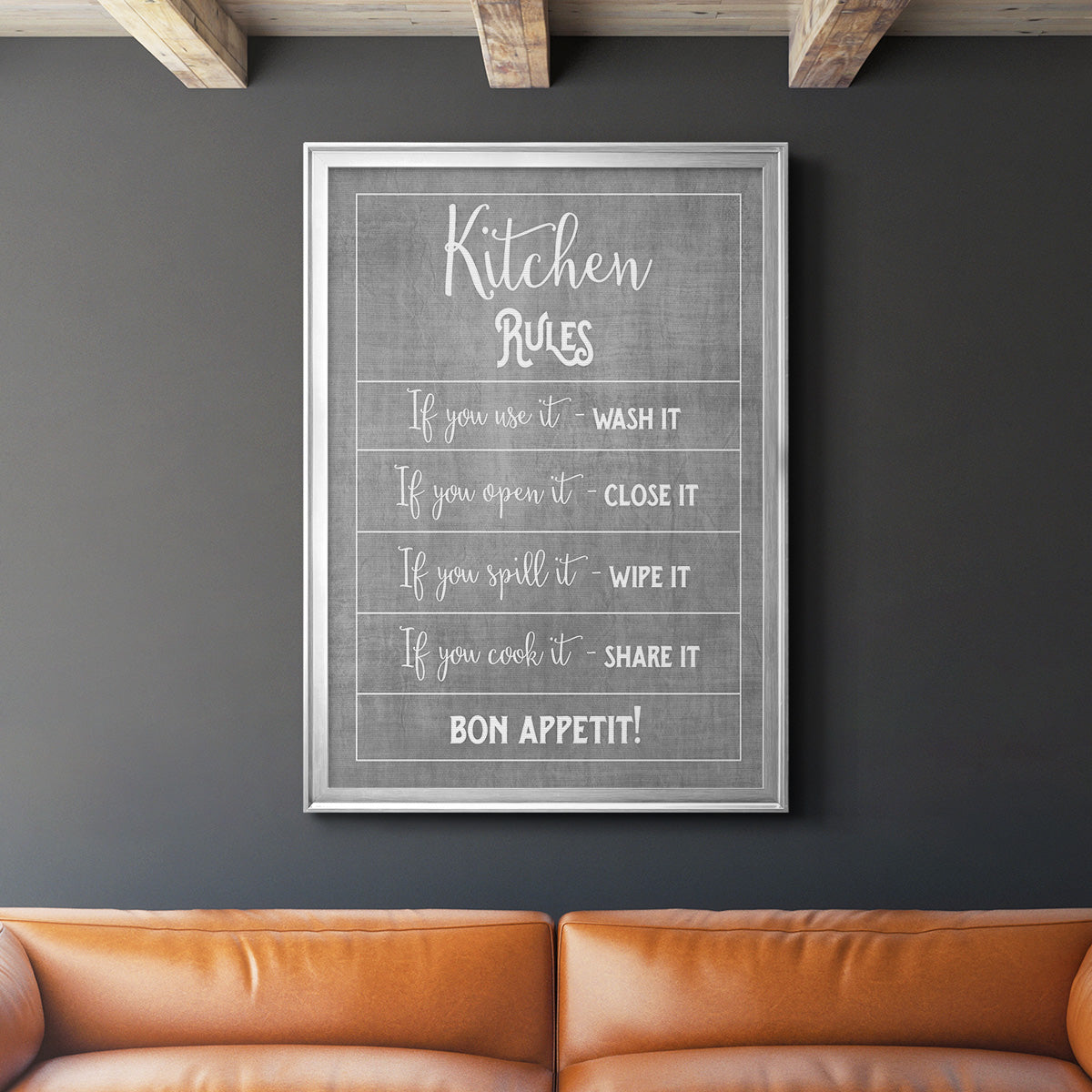 Bon Appetit - Modern Framed Canvas Print