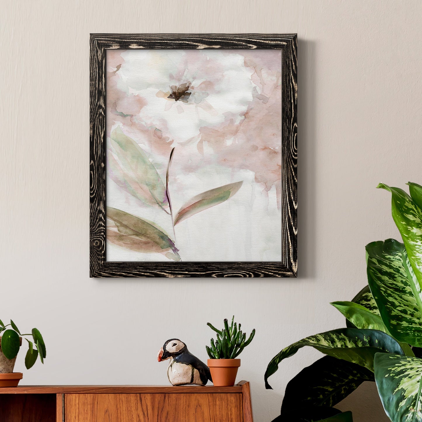 Summer Bloom I - Barnwood Framed Canvas Print