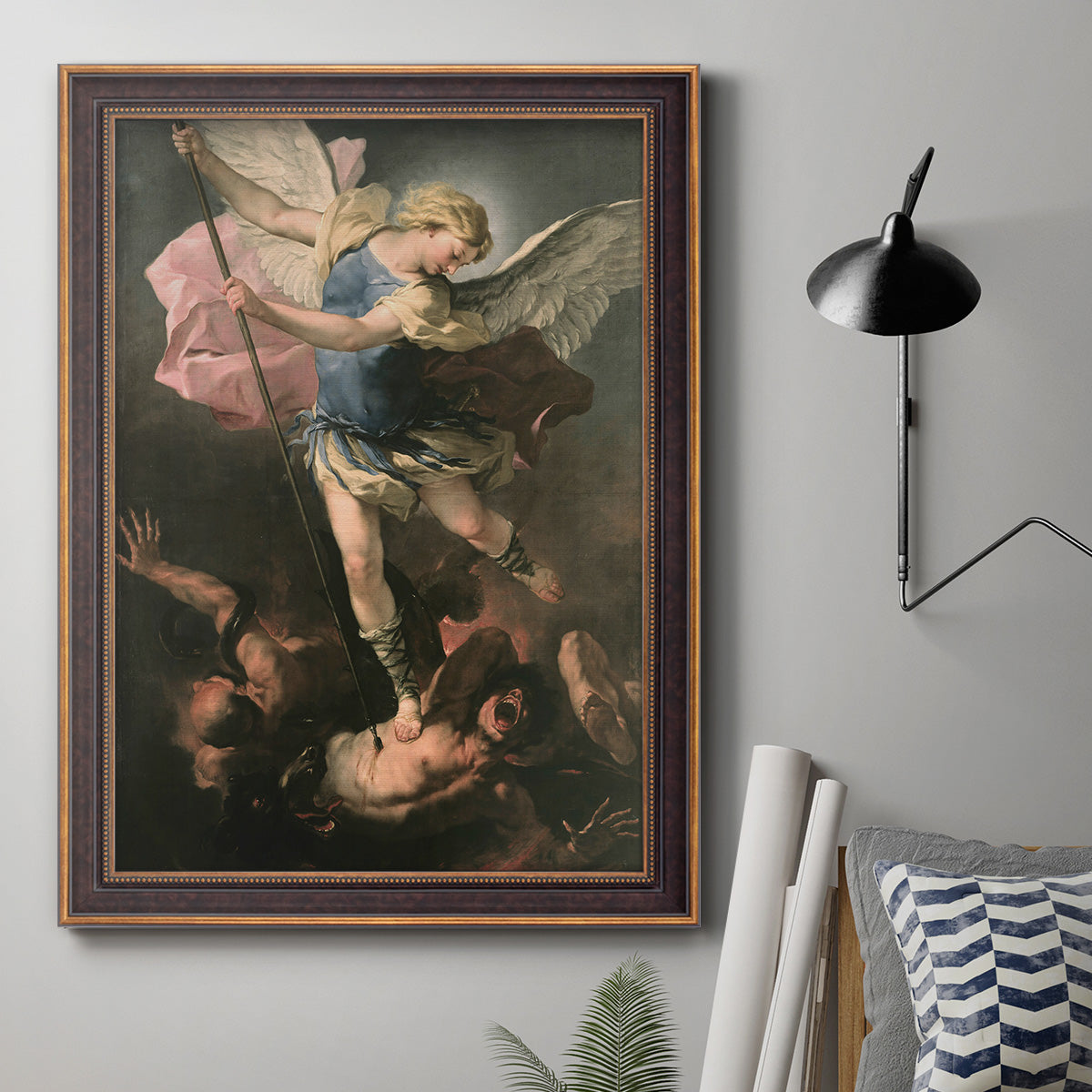 St. Michael - Ornate Framed Canvas Print