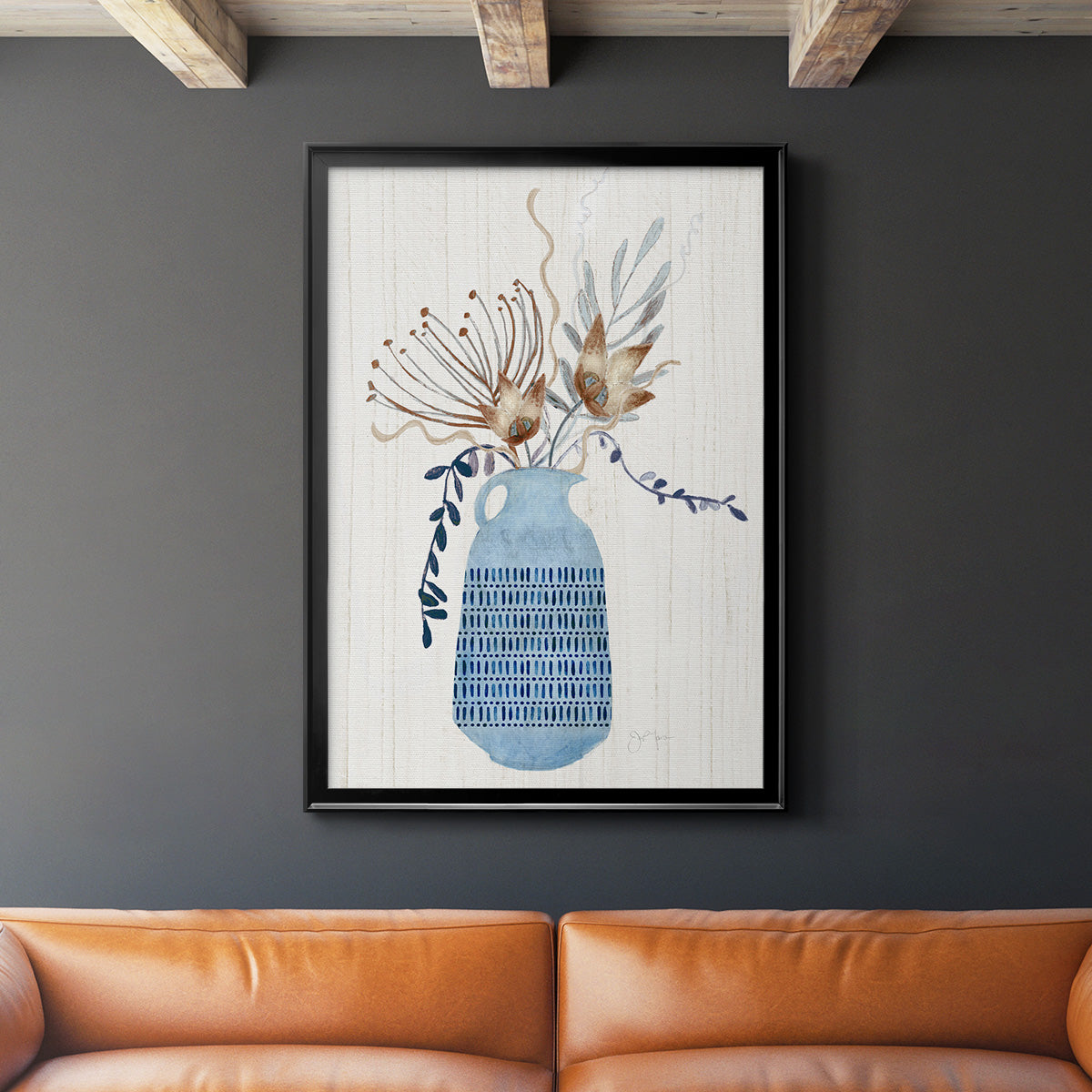 Boho Arrangement I - Modern Framed Canvas Print