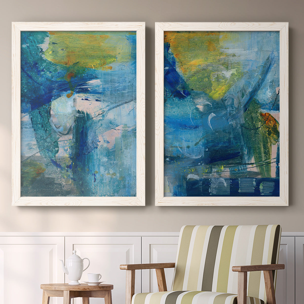 Spring Winds III - Premium Framed Canvas 2 Piece Set - Ready to Hang