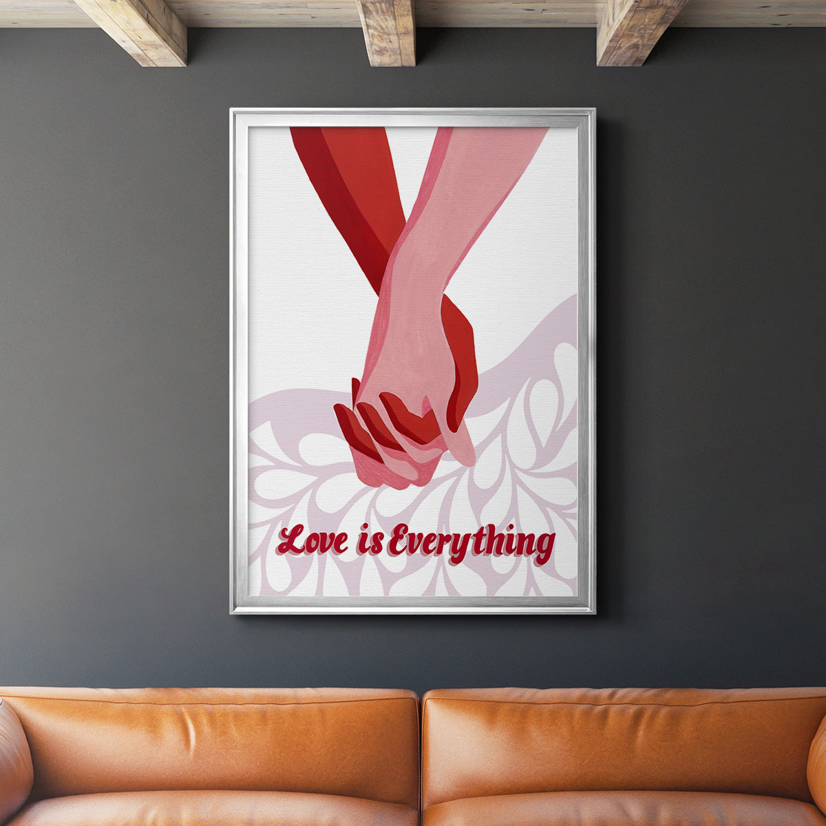 Groovy Love I - Modern Framed Canvas Print