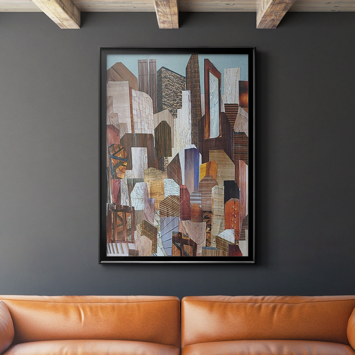 Metropolis - Modern Framed Canvas Print