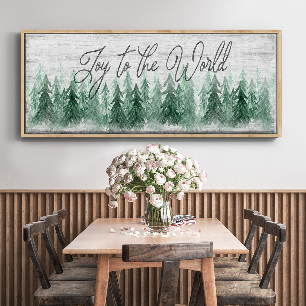 Joy to the World - Floater Framed Canvas Print
