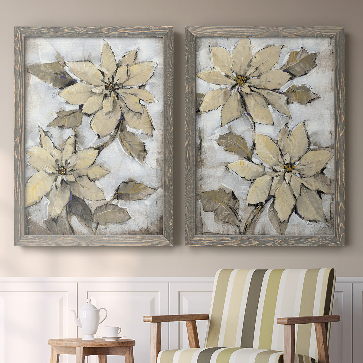 Poinsettia Study I - Premium Framed Canvas - Ready to Hang