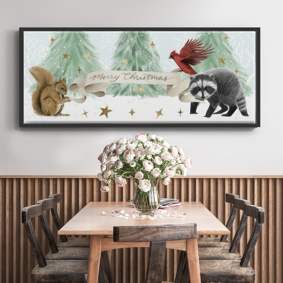 Christmas in the Forest Collection D - Floater Framed Canvas Print